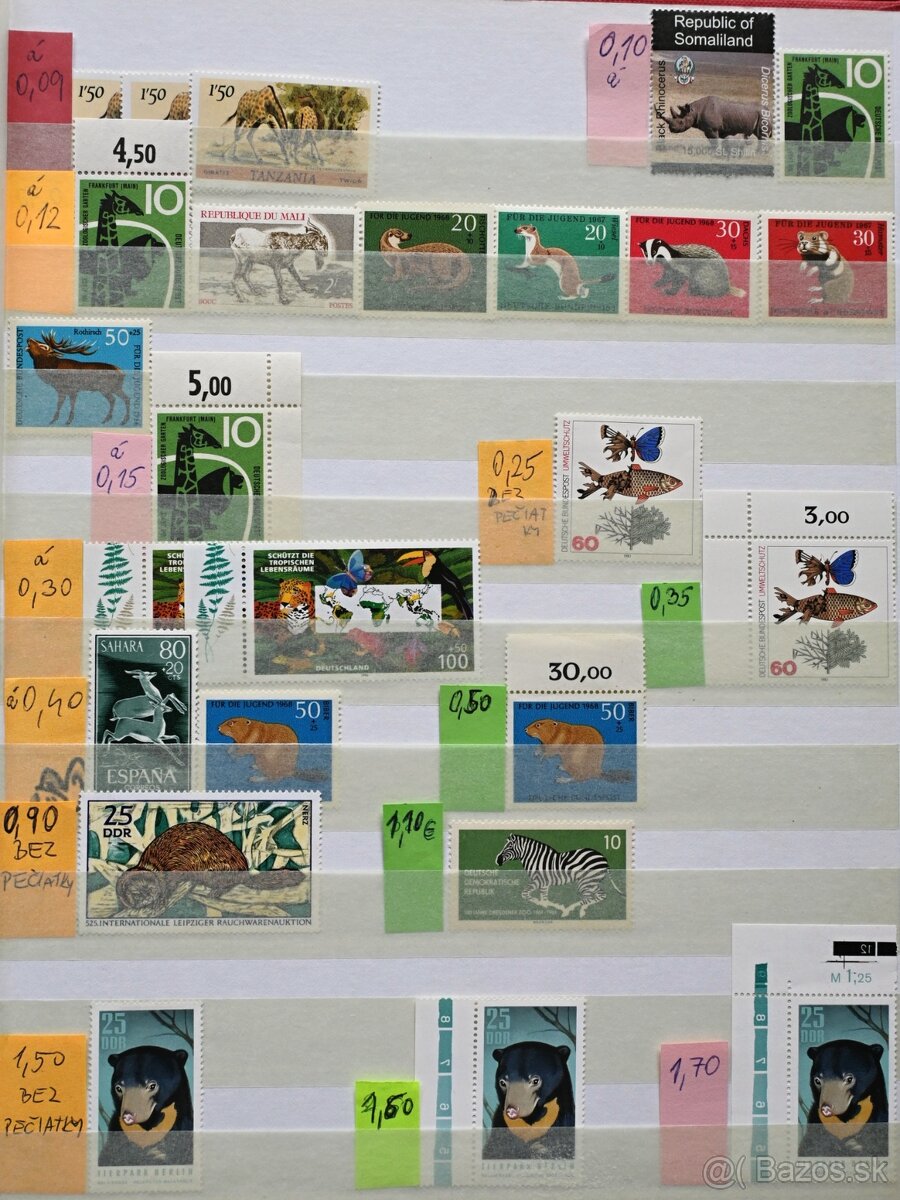 Známky - fauna - bez pečiatky - 4