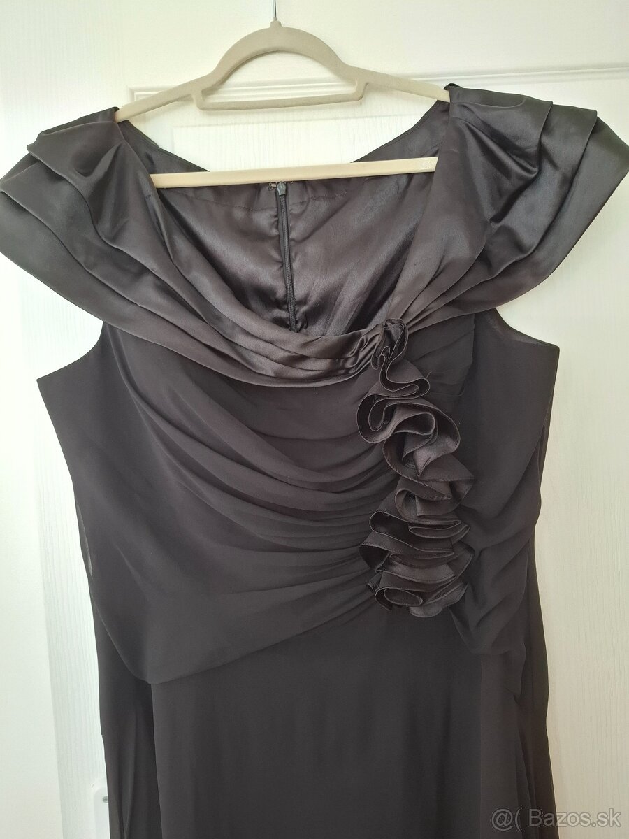 Šaty spoločenské čierne 50 - 52 - 4