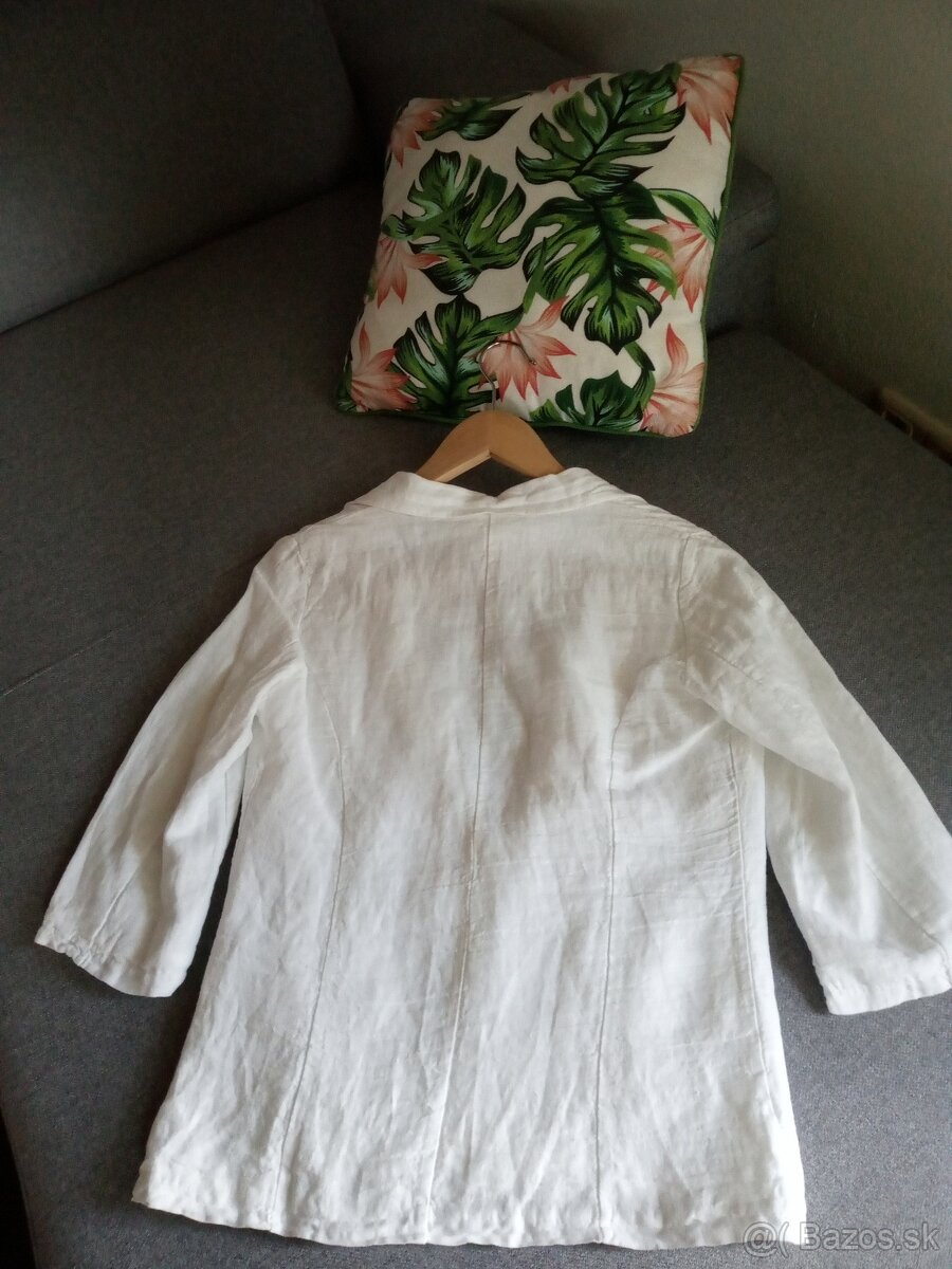 ľanové sako Le Monde Du Lin veľkost S/M - 4