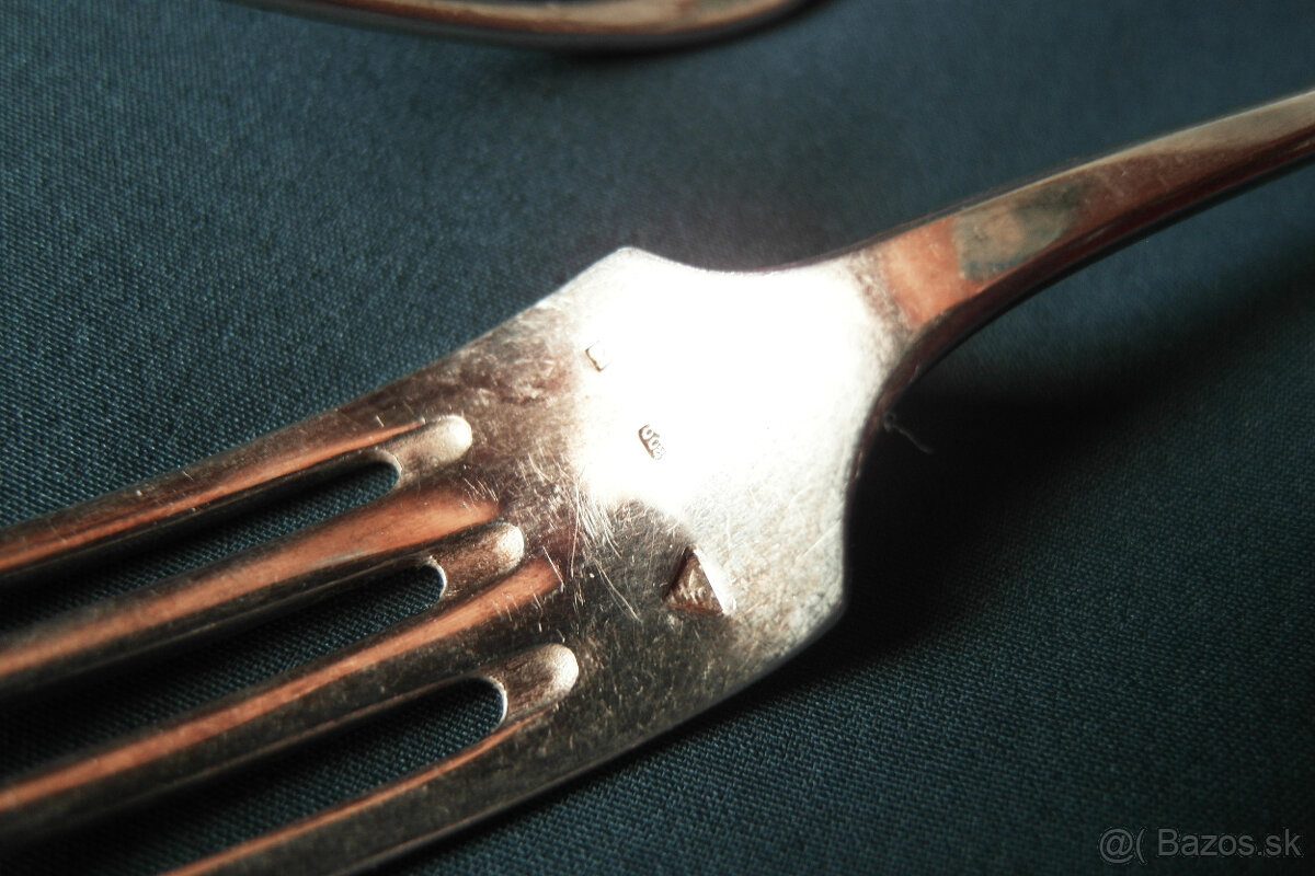 Strieborná vidlička 2ks - 4