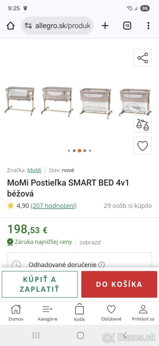 Predam postieľku momi smart bed 4v1 - 4