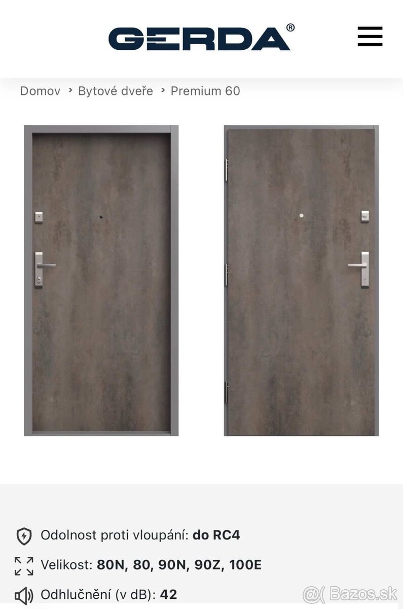 Bytové dvere Gerda 90P - 4