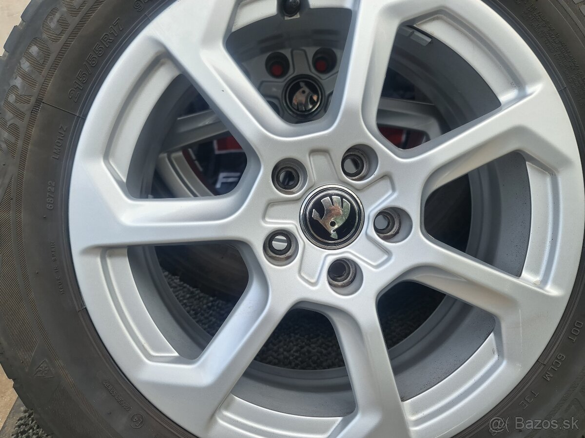 5X112 R17 + ZIMNE PNEU 215/55 R17 BRIDGESTONE - 4