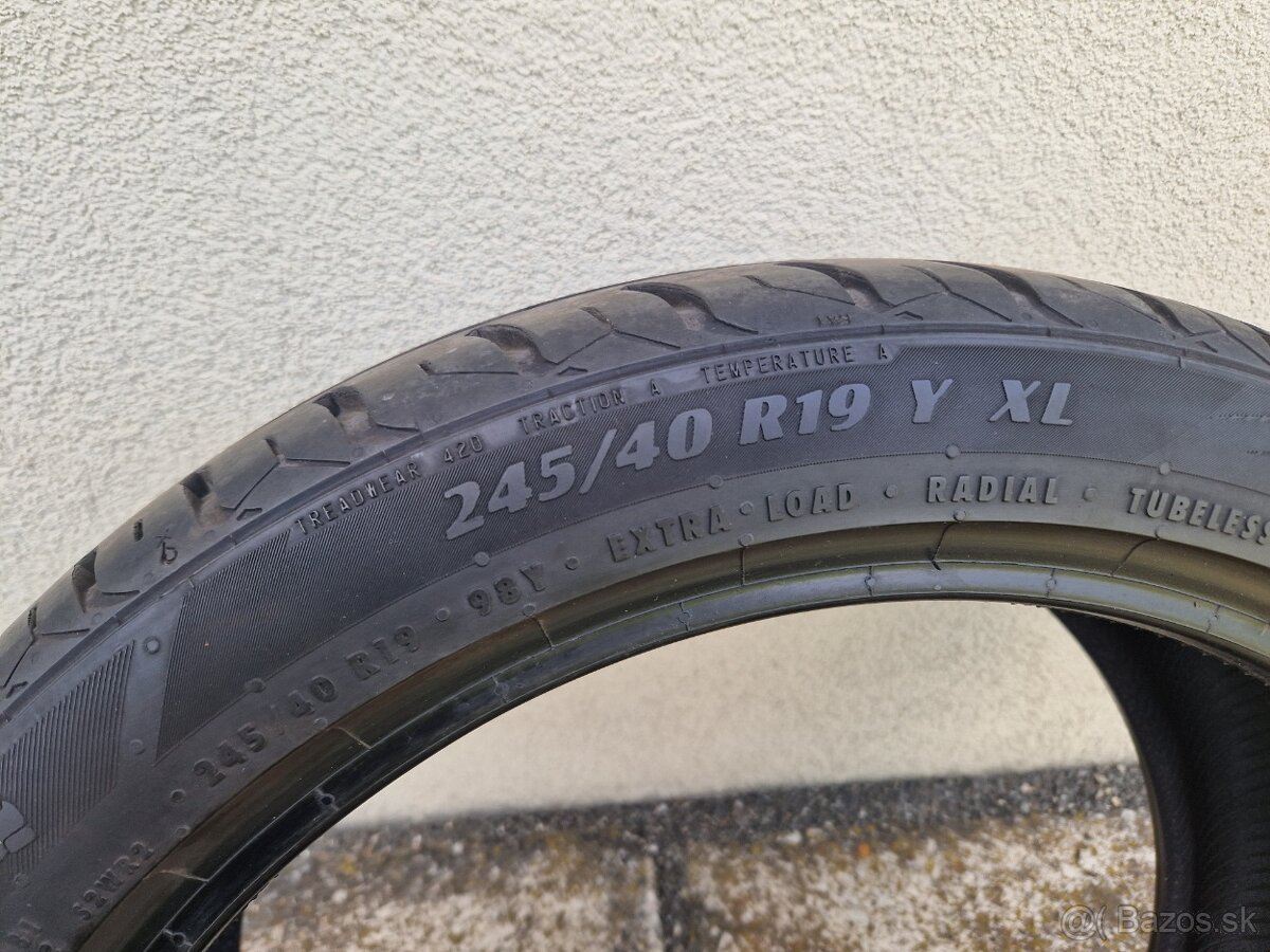 Predám letné pneumatiky Matador Hectorra 245/40 R19 - 4