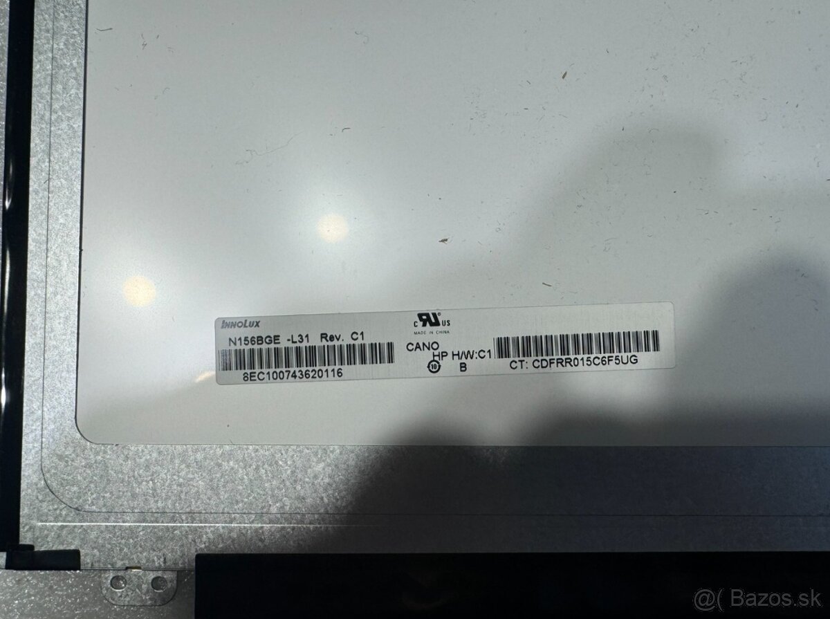 Predám obrazovku do notebooku 15,6" LED SLIM display 40pinA - 4