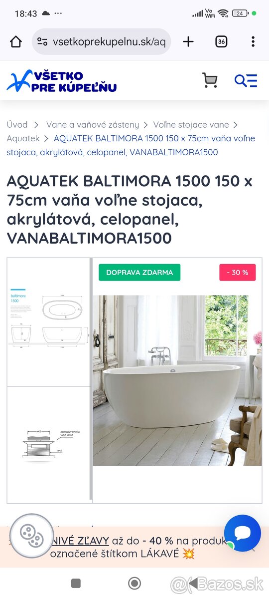 Voľné stojaca vaňa - 4