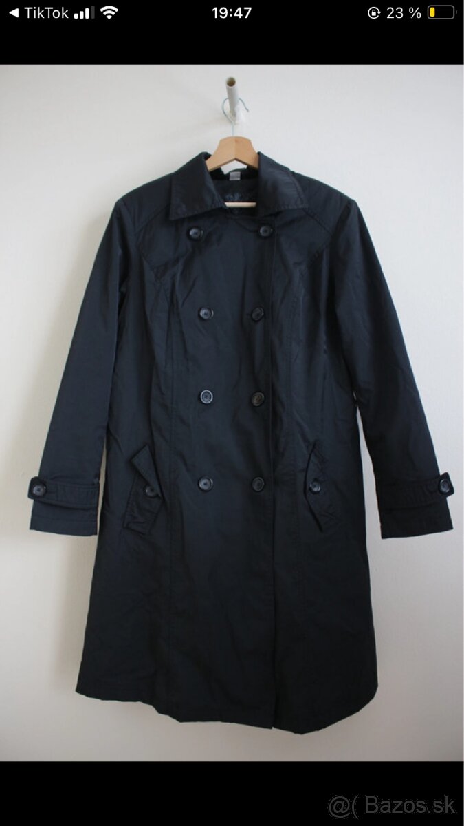 🖤 Čierny prechodný trenchcoat | veľ. 42 - 4