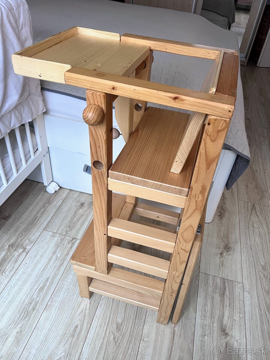 Montessori učiaca veža a jedálenská stolička (2v1) - 4