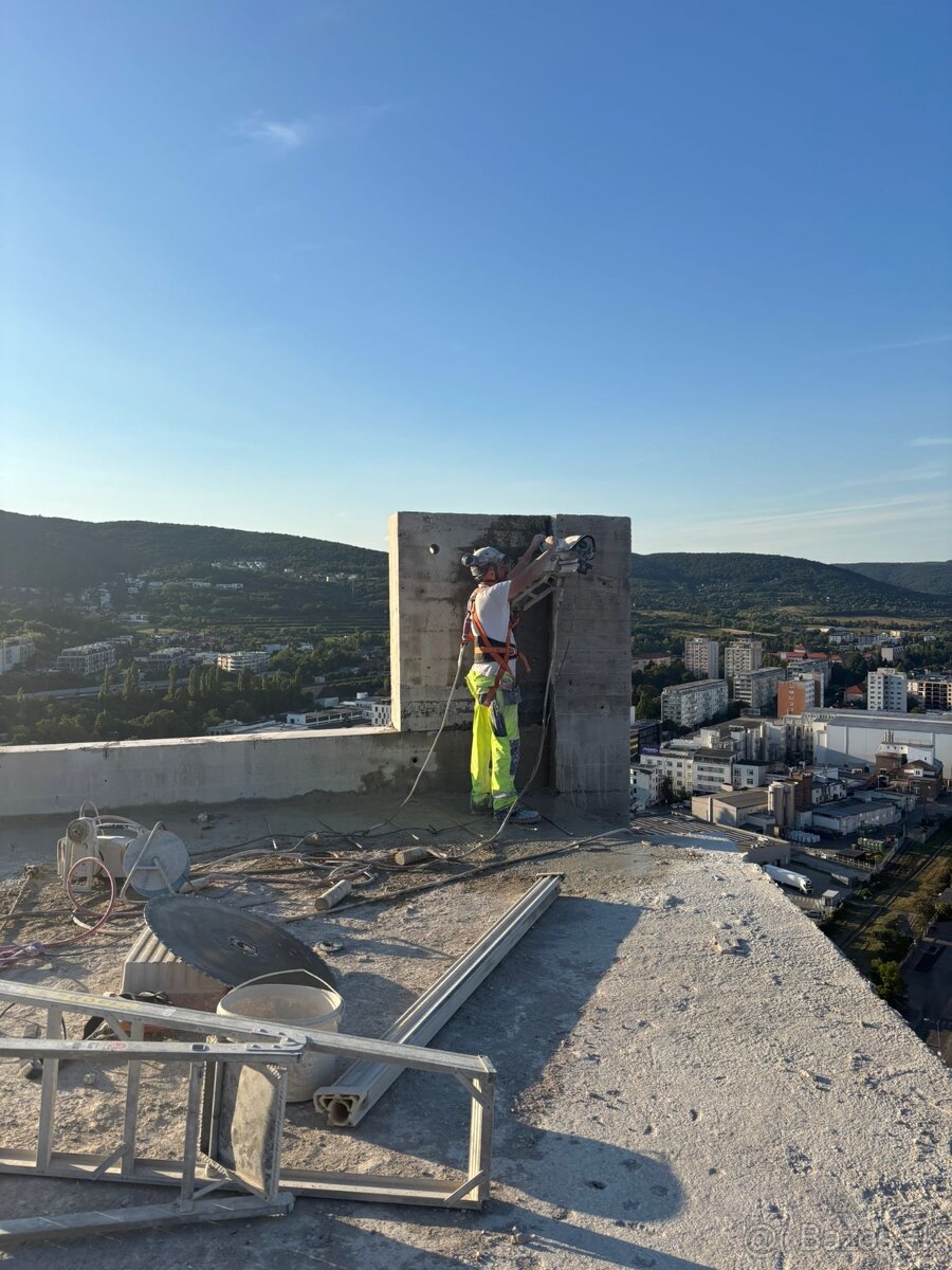 Práca Jadrové vŕtanie a rezanie betónu - 4