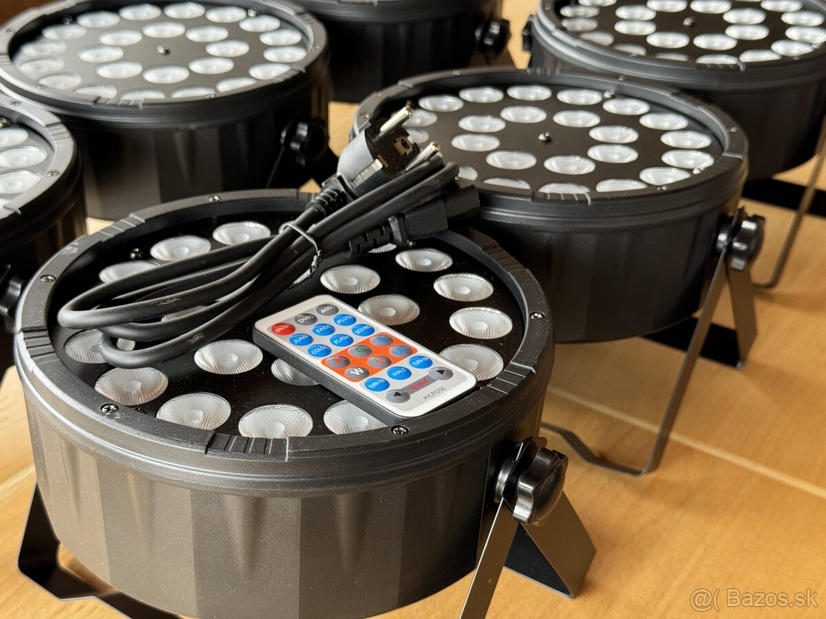 LED PAR 24x12w RGBW 11ks - dekoračné svetlá - 4