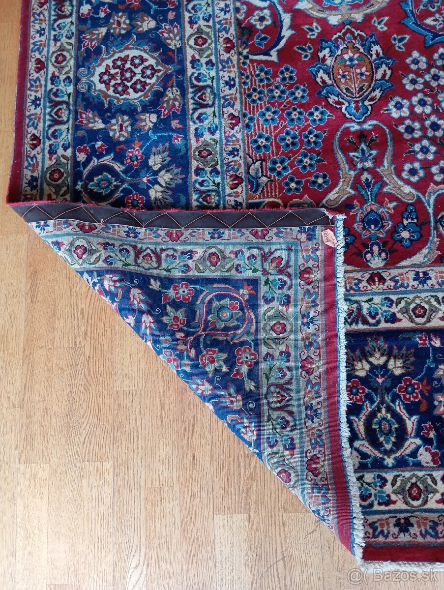 AKCIA🌟Majestátny ručne viazaný hodvábny Isfahan 4,1×3,1 m🌟 - 4