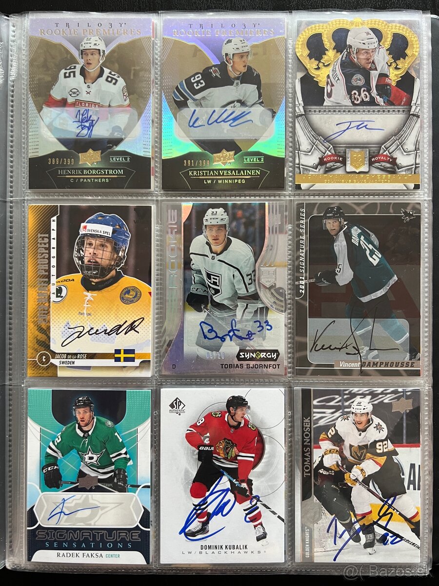 NHL jersey karty a podpisky - 4