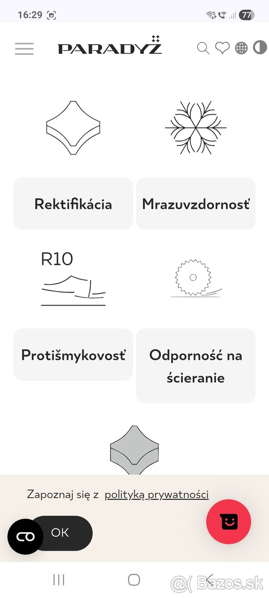 Gresova dlazba zn. PARADYZ - 4