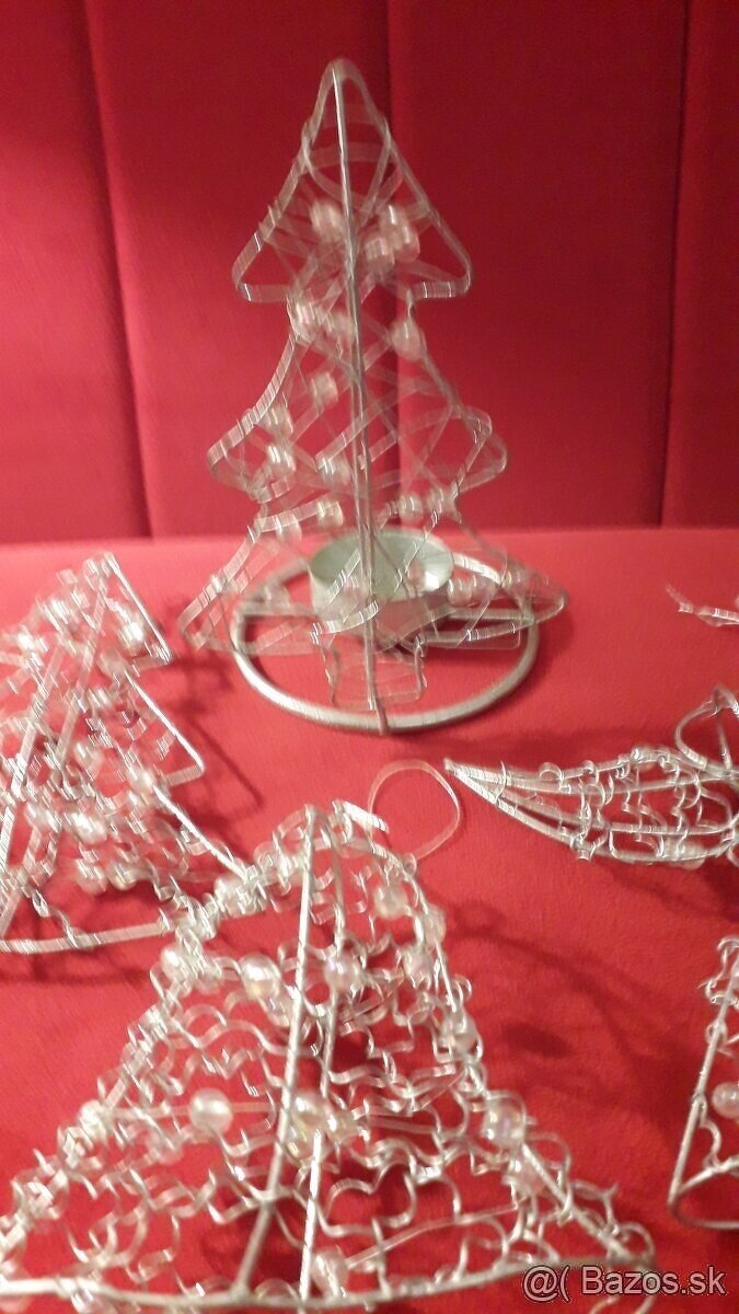 Vianočné drôtikové a plastové ozdoby - 4