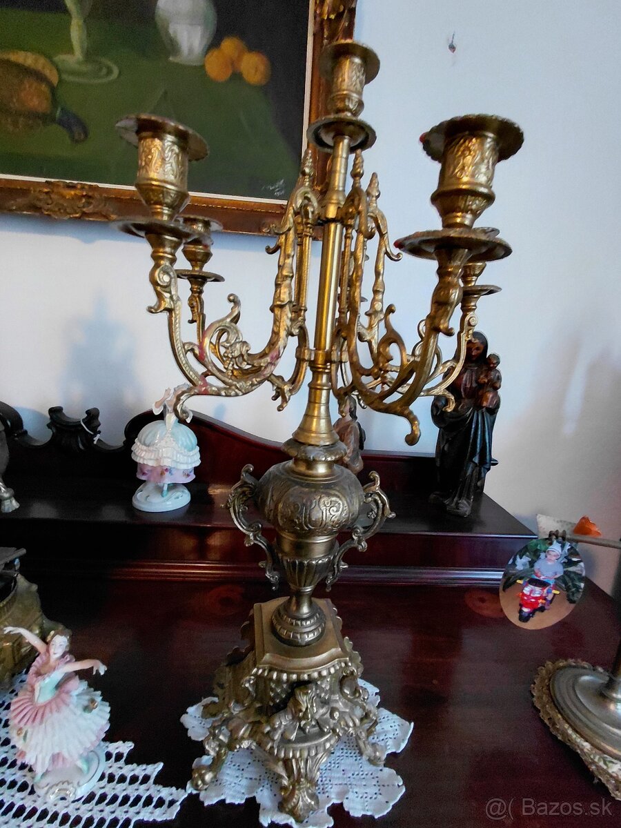 KRBOVE MOSADZNE HODINY + SVIETNIKY - 4