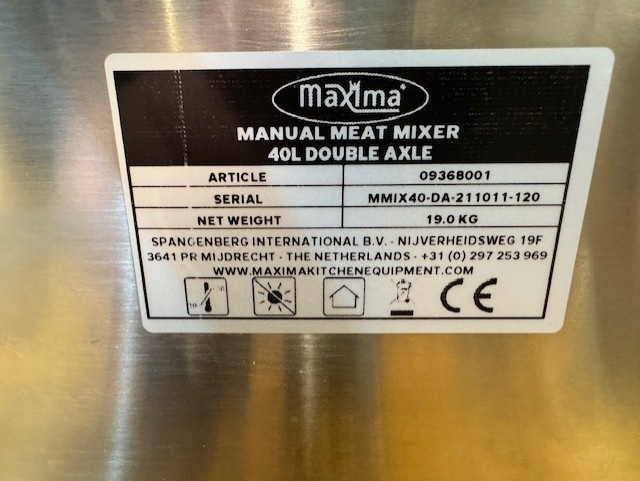Miešačka na mäso do klobás – 40 litrov – Double | Maxima - 4