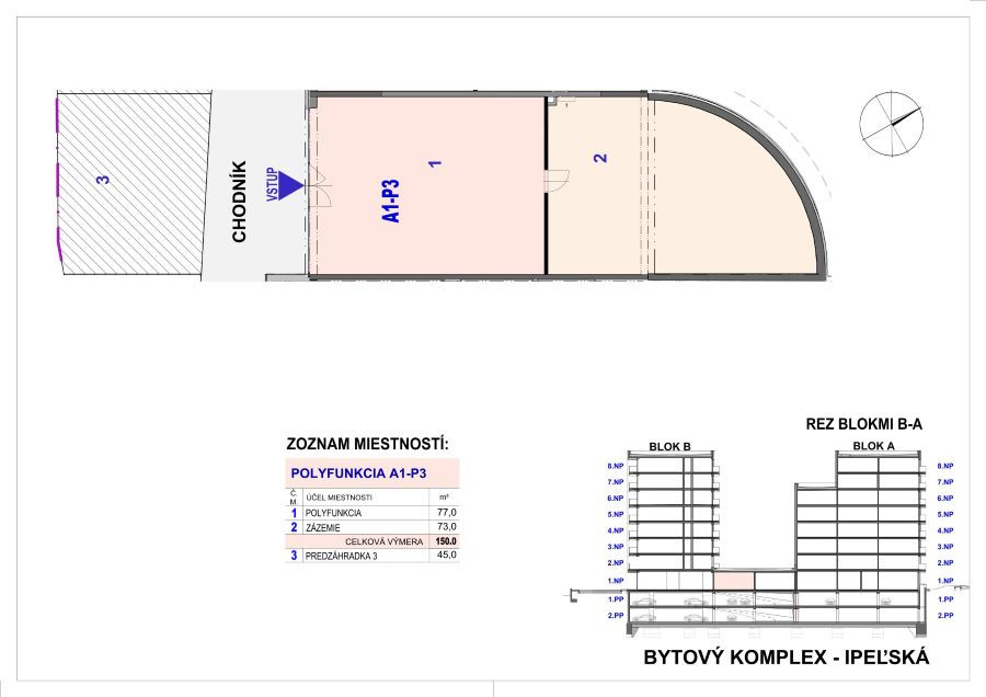 Obchodný priestor A1P3 - 150 m2 - IPEĽSKÁ - 4