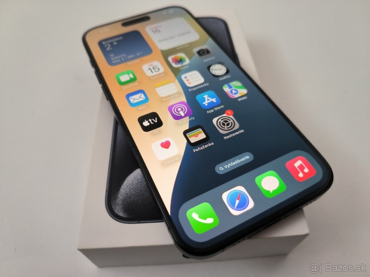 apple iphone 15 PRO MAX 256gb Blue Titanium / Batéria 100% - 4