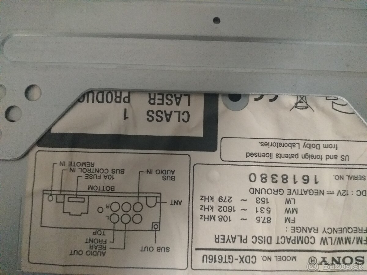 Autorádio SONY(Japan) X-plode, 50Wx4, MP3, ... - 4