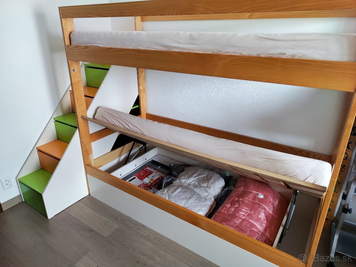 dvojitý písací stôl a poschodová posteľ - 4