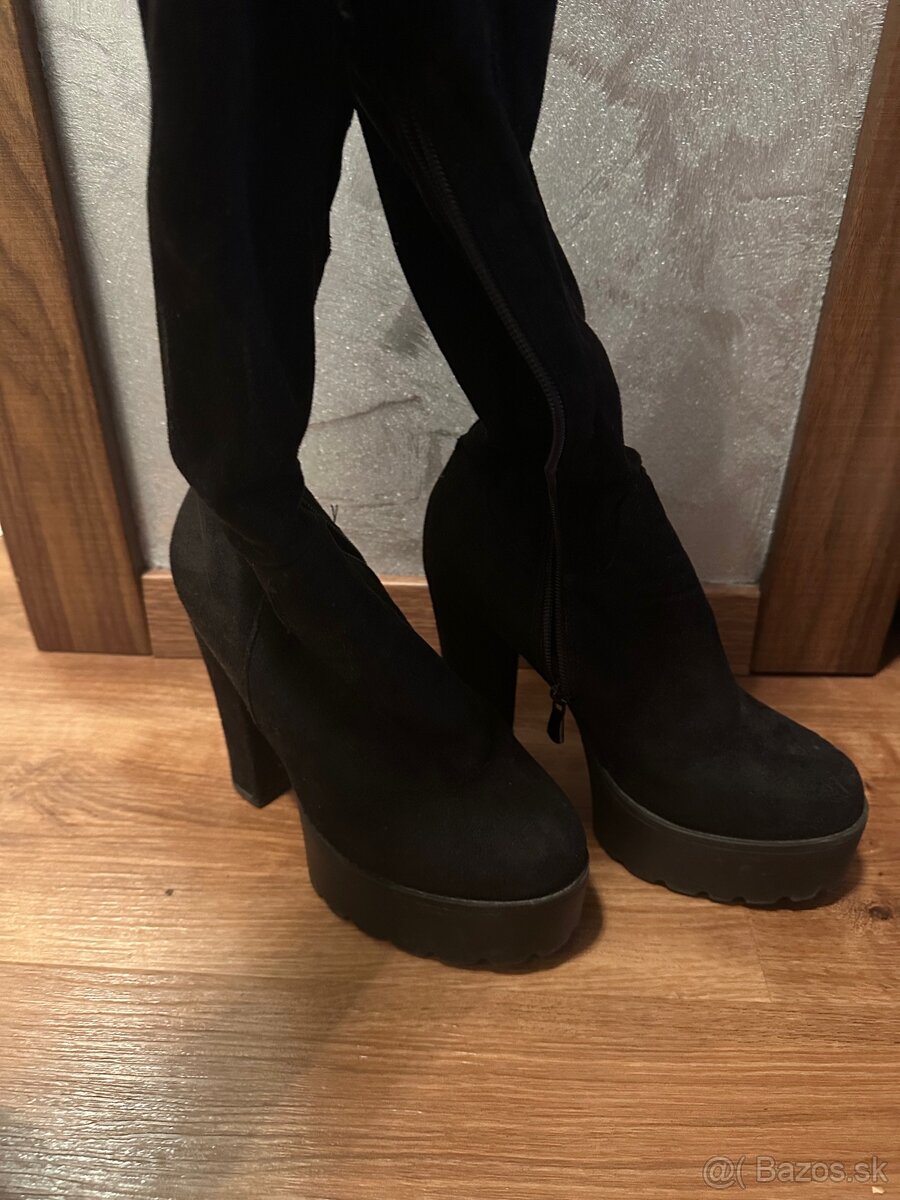 Čižmy na opatku a platforme - 4
