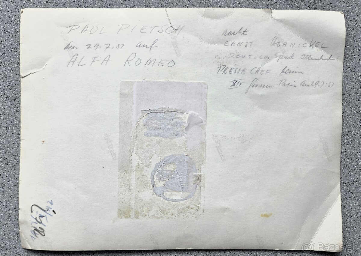 Paul Pietsch Alfa Romeo fotografie s originálním autogramem - 4