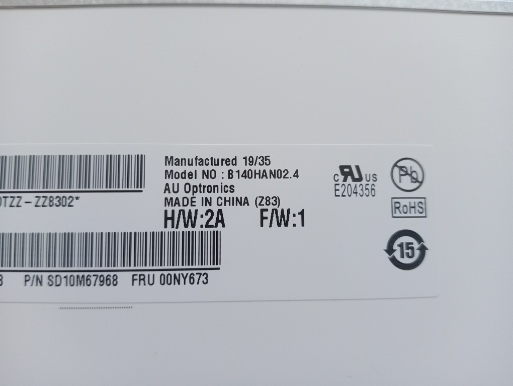 14" LED SLIM displej B140HAN02 , 30pin eDP , FULL HD - 4