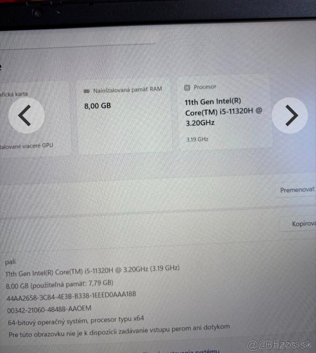 Predám vymením herný notbuk 99% zdravie batéria, podsvietená - 4