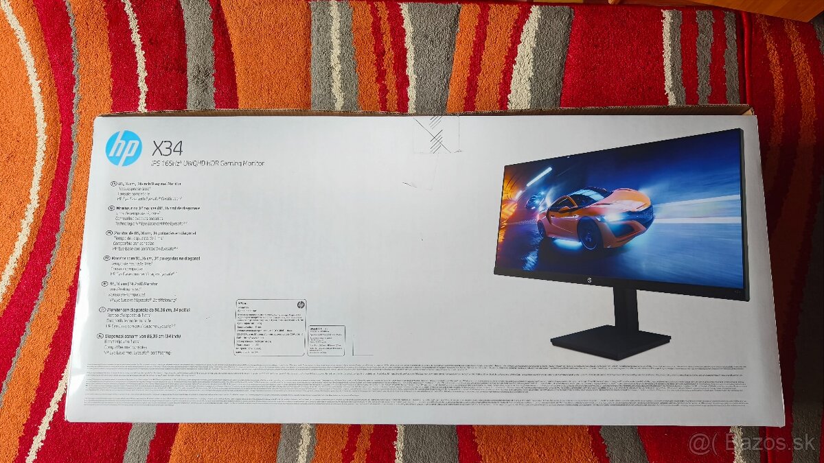 HP X34 WQHD Gaming Monitor Len Osobne 100%Stav - 4