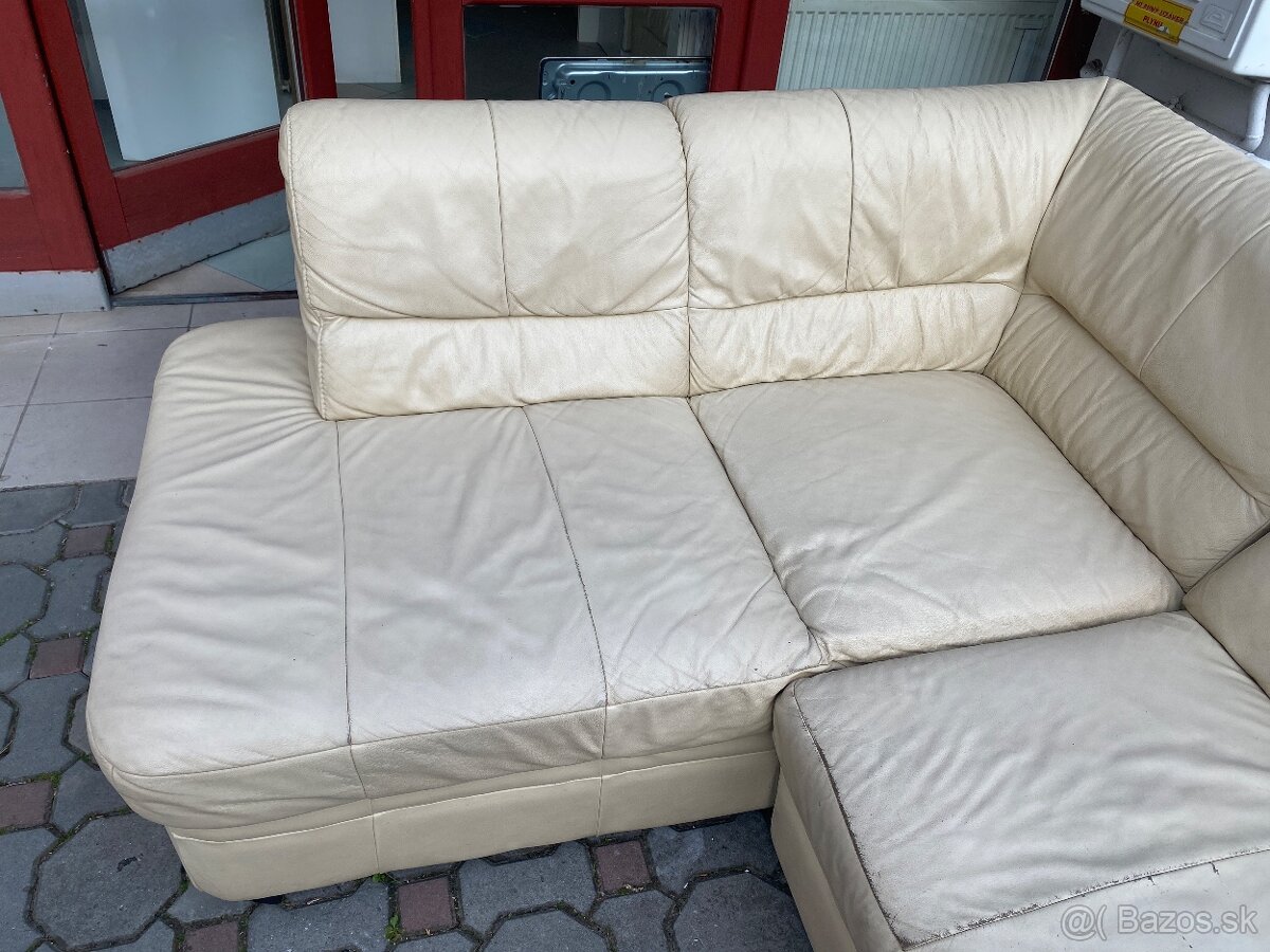 Kožená rohová sedacia súprava - 4