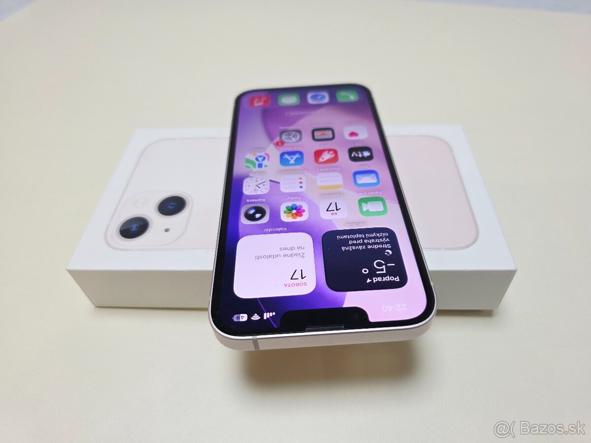 APPLE IPHONE 13 PINK TOP STAV,BATERKA 100% - 4