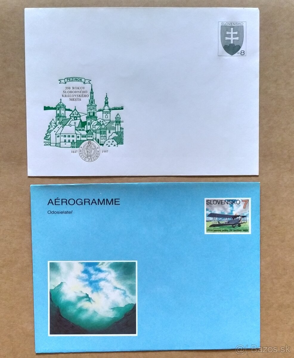 Známky - súbor 7ks poštových obálok a aerogram. - 4