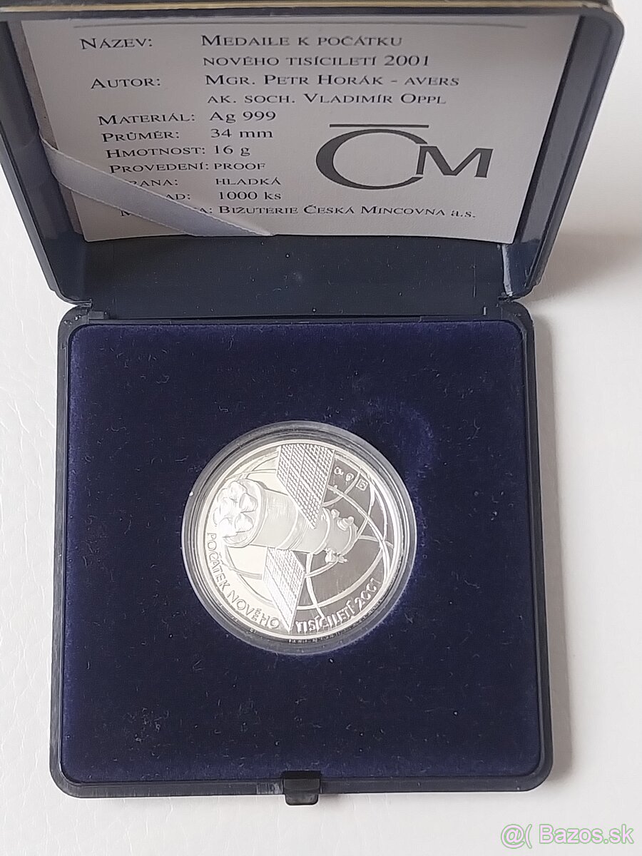 Mince Strieborná medaila Počatek noveho tisicileti - 4