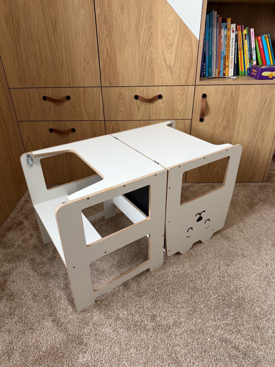 Multifunkčná učiaca veža– medveď, biela farba - 4