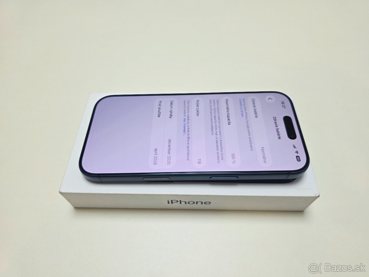 APPLE IPHONE 17 PRO 256GB DEEP BLUE,TOP STAV ,BATERKA 100% - 4