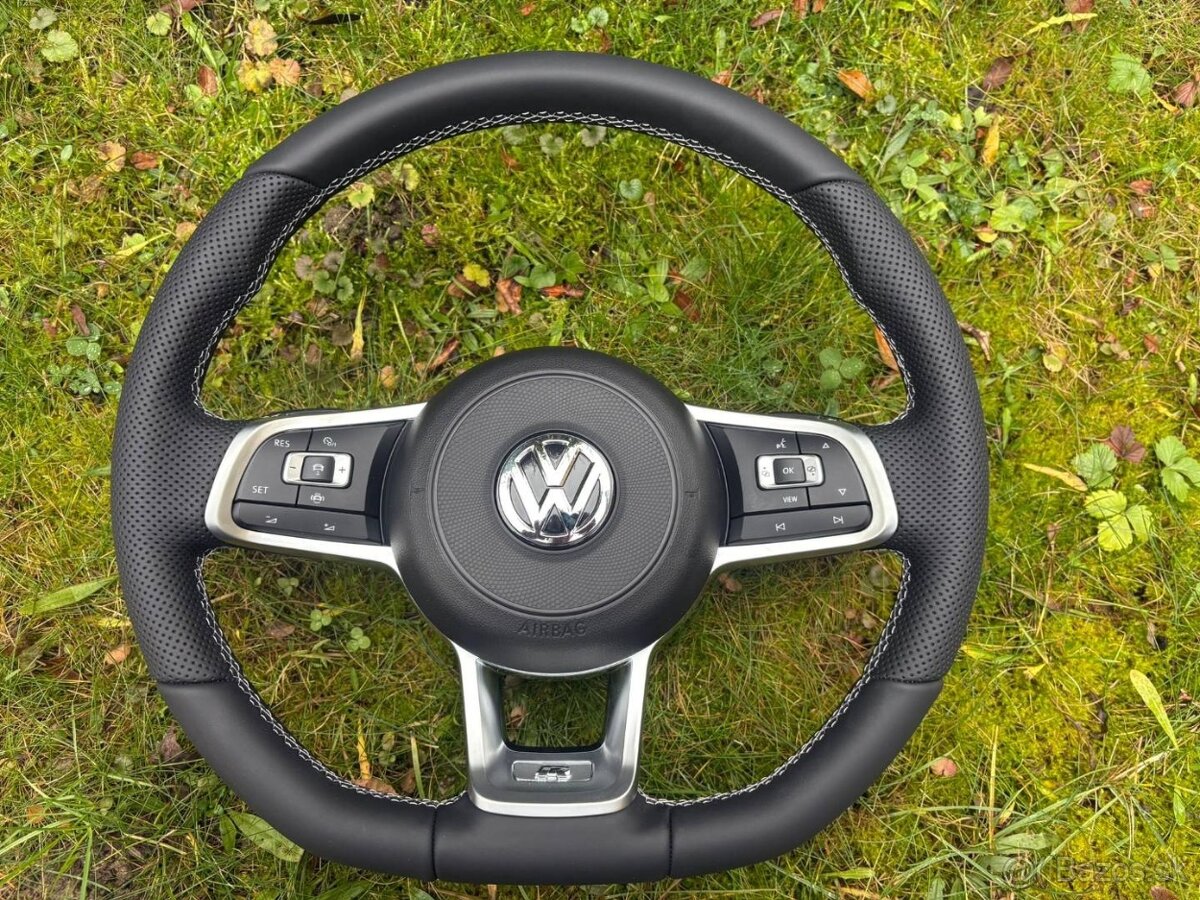 Rline VW VOLANT KOZENY MULTIFUNKCNY biele šitie - 4