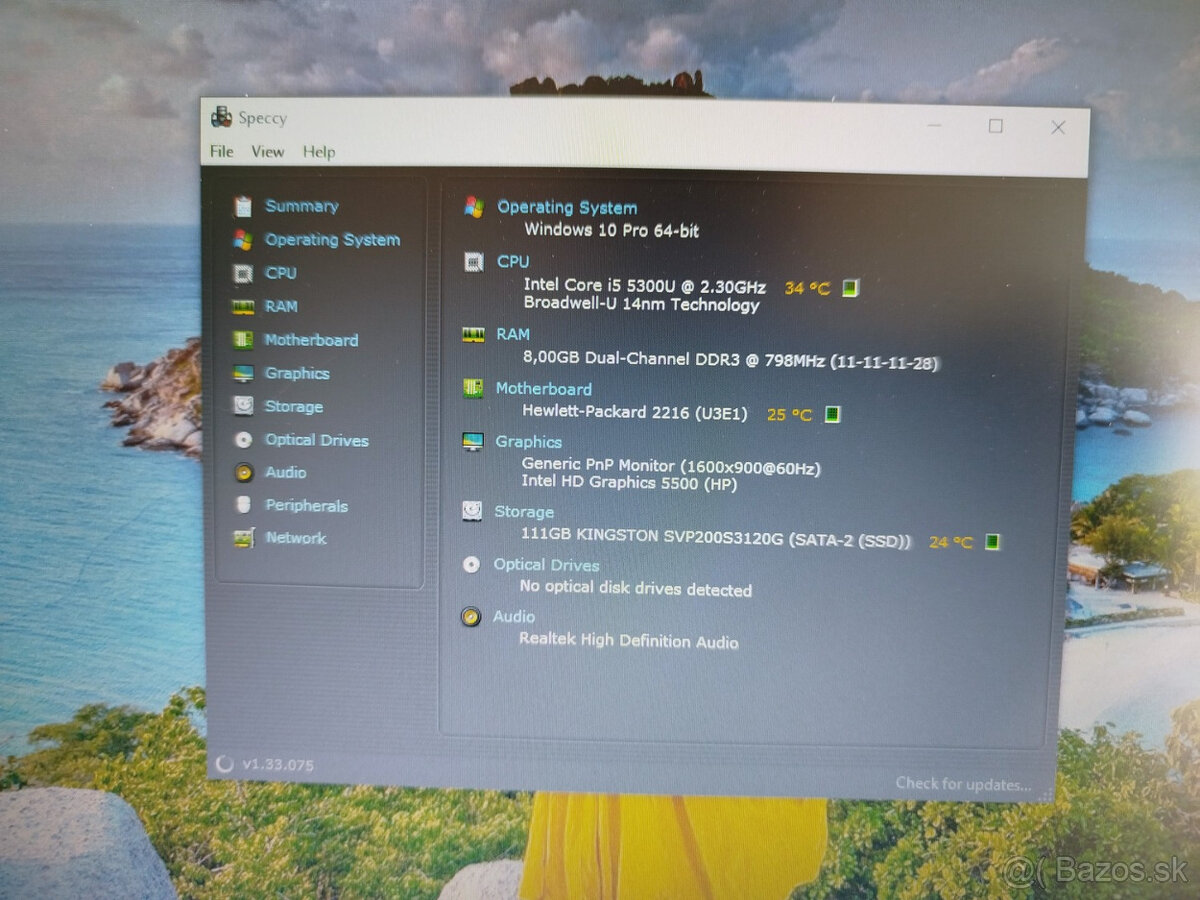 notebook HP 840 G2 - i5-5300u, 8GB, 120GB, Win 10 - 4