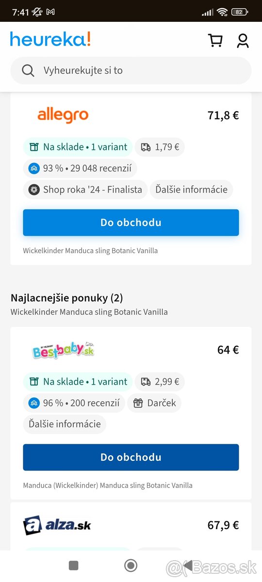 Manduca šatka Botanic Vanilla limited - 4