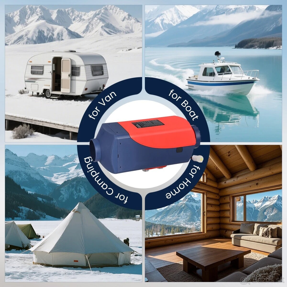 Naftové nezávislé kúrenie / bufík Hcalory 8kW, 10l nádrž, BT - 4