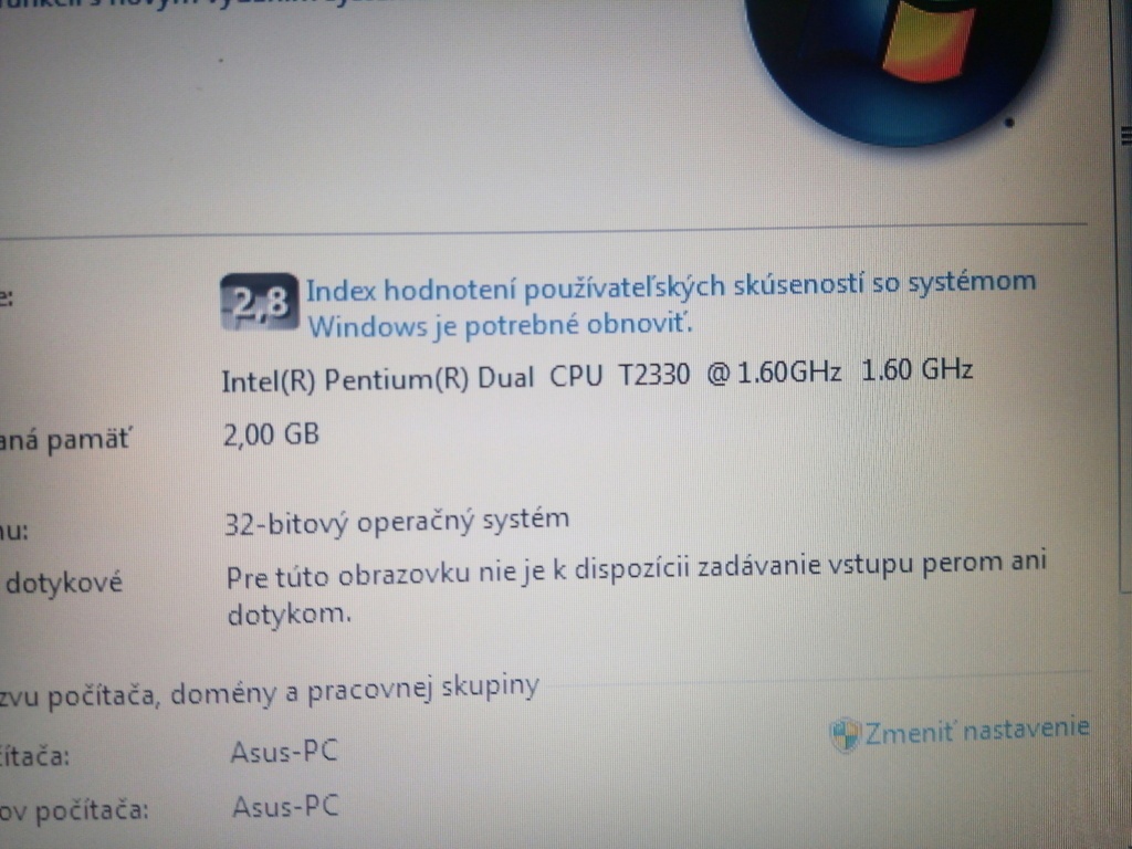 predám notebook ASUS F5VL , WINDOWS 7 , bez baterky. - 4