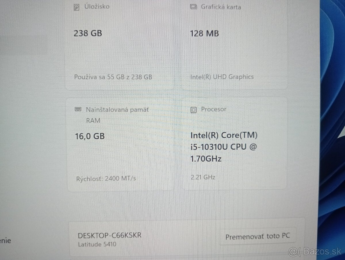 Dell Latitude 5410 , WIN11 , Intel core i5 ,16gb ram , ssd - 4