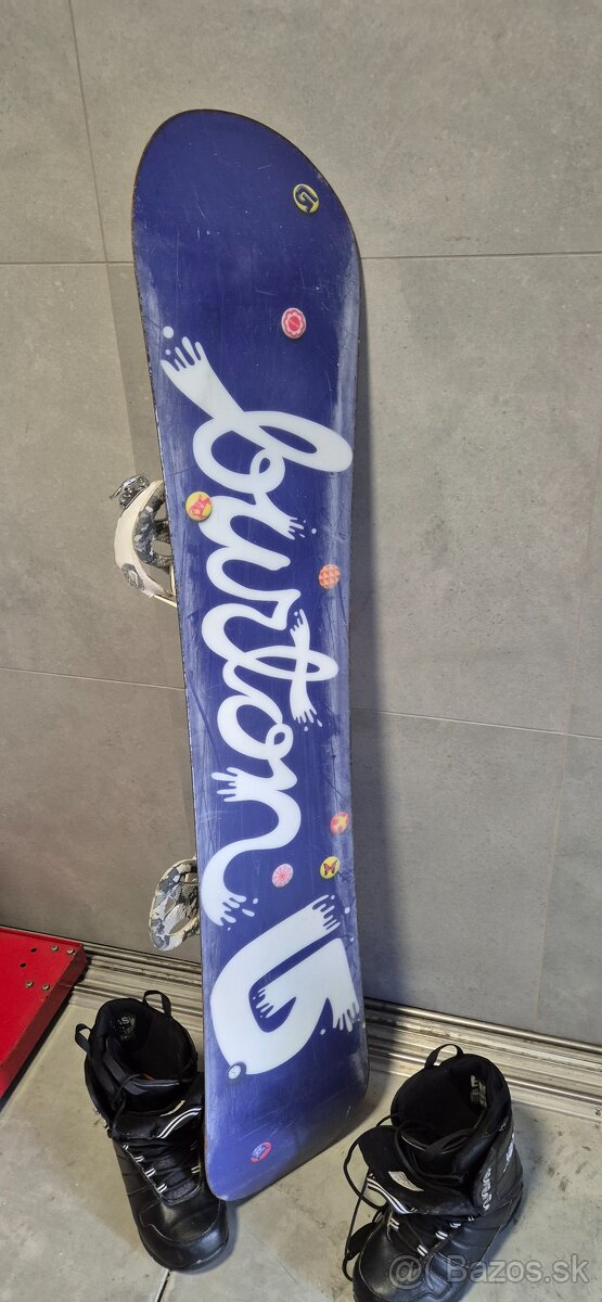 Snowboard značky BURTON s topánkami - 4