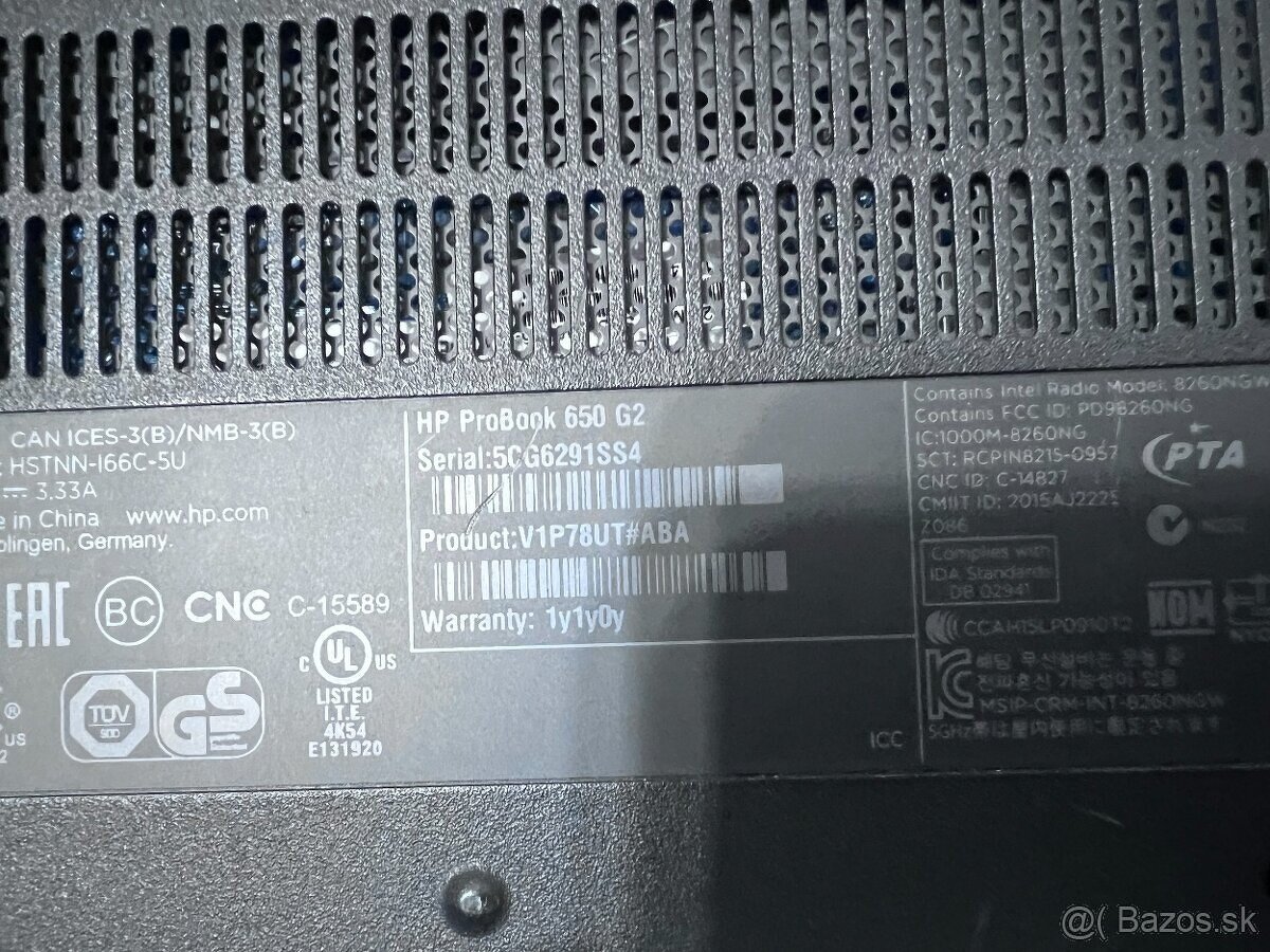 HP ProBook 650 G2 s bateriou - 4