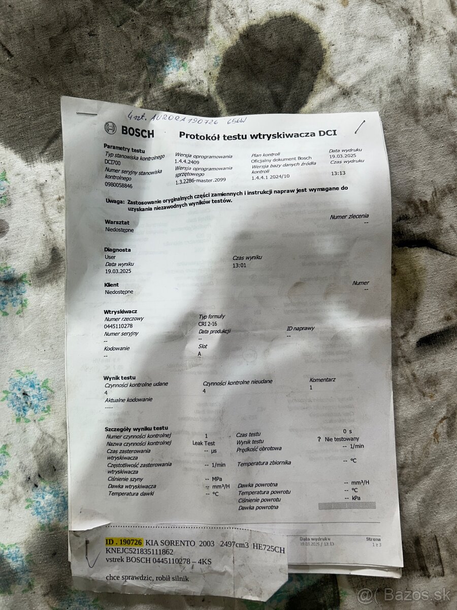 Vstrekovače KIA sorento 2,5crdi po repase - 4