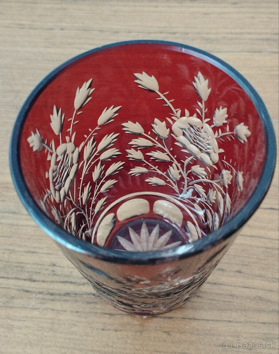 Starožitný sklenený pohár - 4