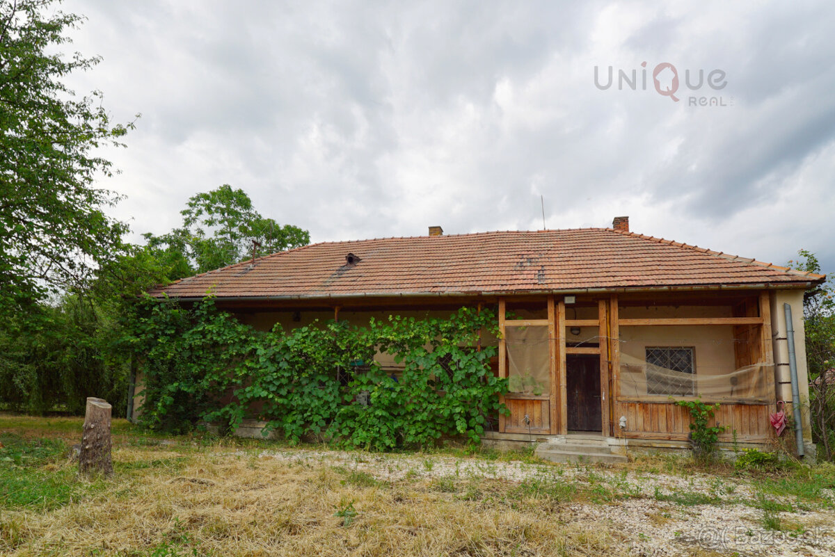 Na predaj: Vidiecka usadlosť pri Veľkom Mederi – 1ha, dom - 4