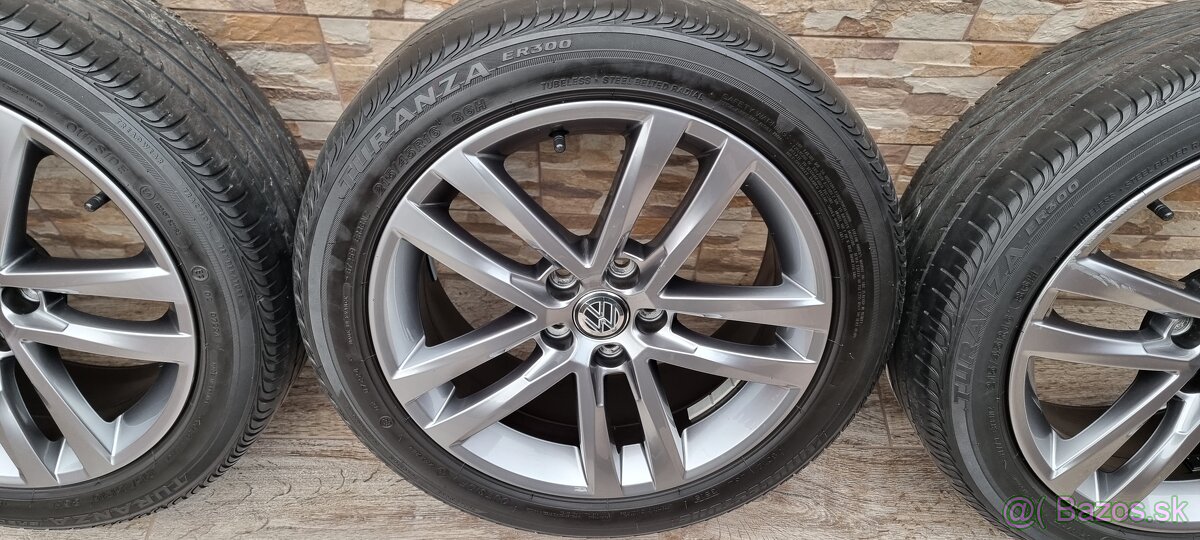 Predám orginal VW elektrony 5x100 r16 et46 J7, 215/45 letné - 4