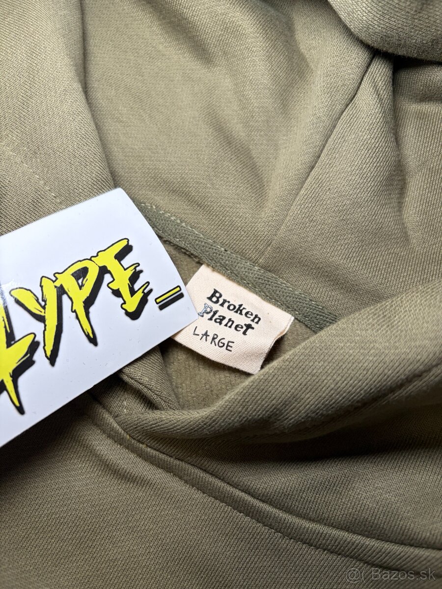 Broken Planet Basics Olive Green Hoodie - 4