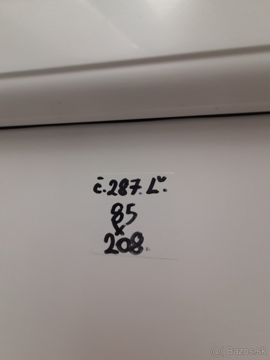 Plastové dvere Č. 287 . Ľ - 4