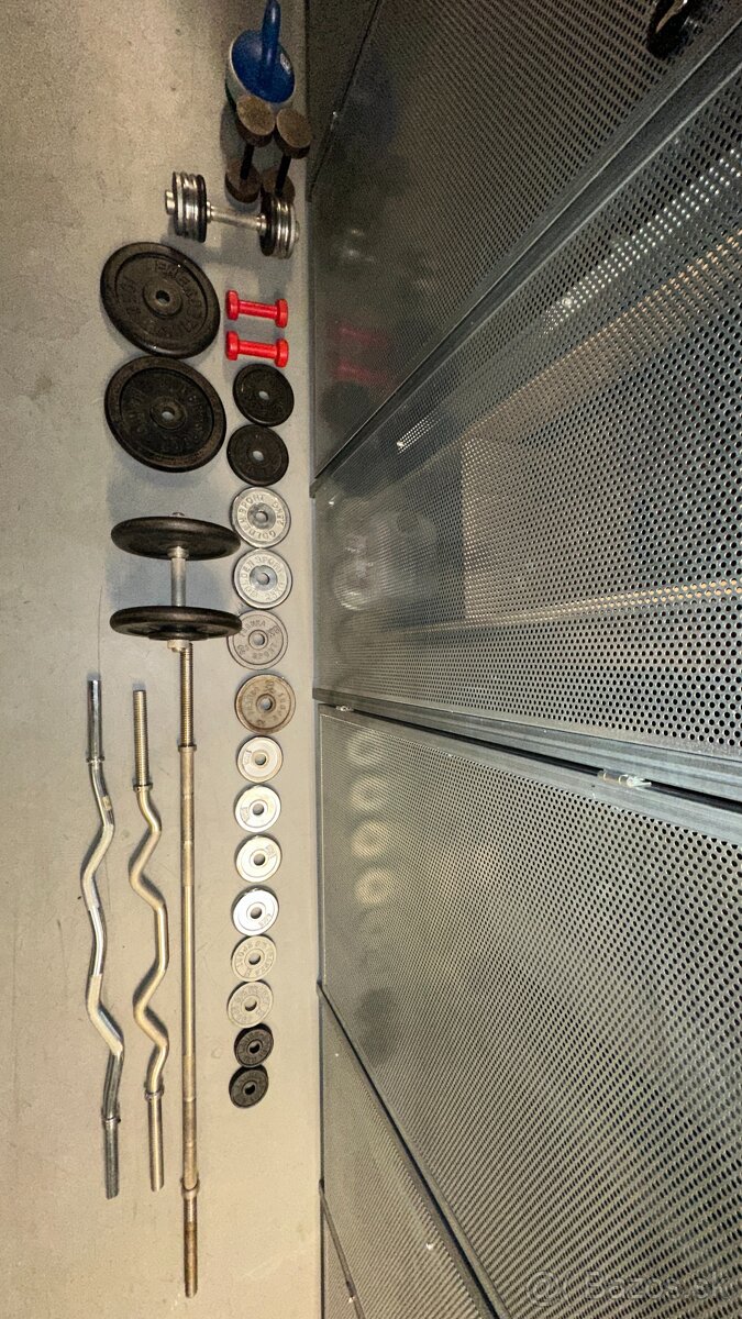 Činky, závažia, tyč na posilňovanie pre domáci gym - 4